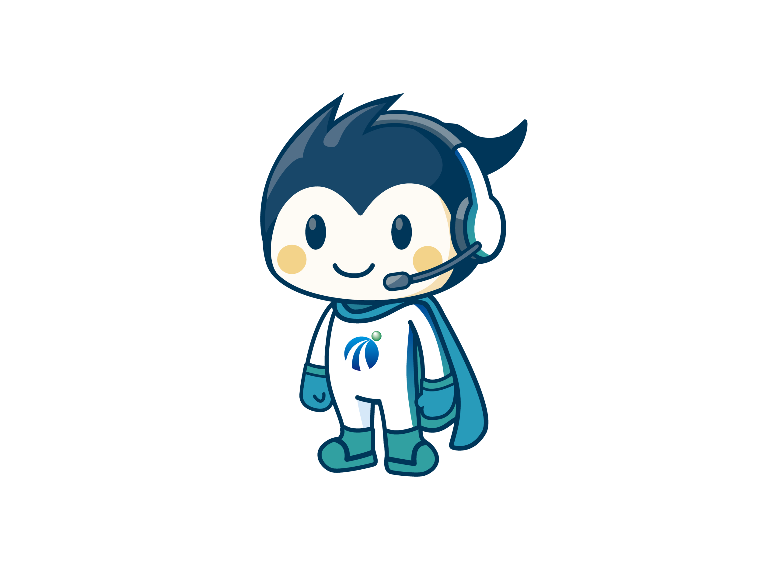質問に答えるミライアシスタントのイメージキャラクター