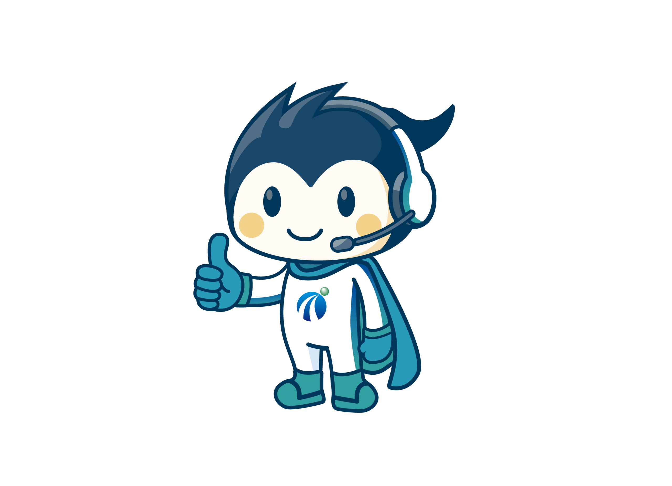 機能を紹介するミライアシスタントのイメージキャラクター